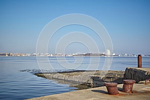 Beautiful view of the sea and the city of Lorient