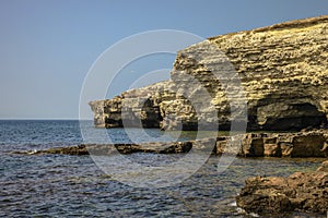 Beautiful view of the sea and cliffs.