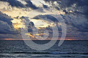 Beautiful view of the sea at the Comporta Beach at sunset