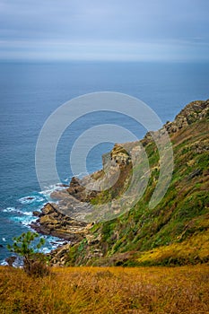 Beautiful view of the sea from Mount Ulia in the city of San Sebastian, Gipuzkoa, Basque Country photo