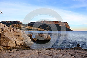 The beautiful view of the sea in the relaxing French town of Cassis