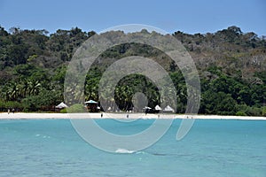 A beautiful view of the sea side ross and smith island in Andaman and Nicober -India