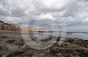 Beautiful view of Seaham beach, County Durham in United Kingdom