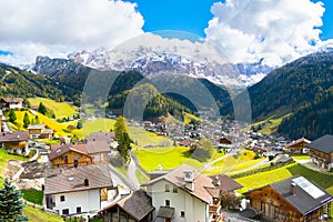 Selva di Val Gardena village in Trentino Alto Adige, Dolomites - Italy photo