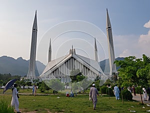 Beautiful view of Shah Faisal mosque/ Islamabad/Pakistan