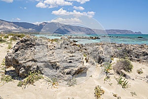 Beautiful view of shore, Elafonissi beach