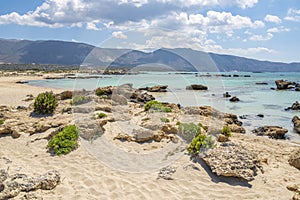 Beautiful view of shore, Elafonissi beach