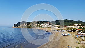 Beautiful view of Sidari beach on Corfu, Greece photo