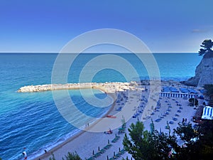 Beautiful view of Sirolo beach photo