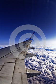 Beautiful view of the sky from an airplane.