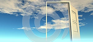 Beautiful view of the sky. Doors to heaven.