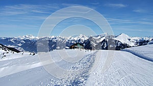 Beautiful view of sky mountain into french alpes