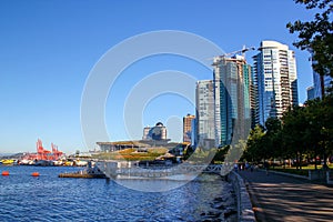 Beautiful view: The Skyline of Vancouver / British Columbia / Canada