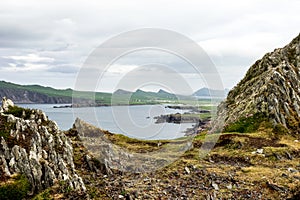 Beautiful view at Slea Head Drive Dingle peninsula, Kerry, Ireland