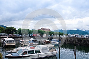 Beautiful view of the small port of stresa