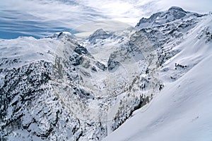 Beautiful view of snow mountain at Matterhorn Peak