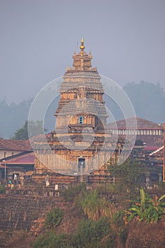 Beautiful View of Sri Vidya Shankara Temple, Sringeri, Karnataka, India photo