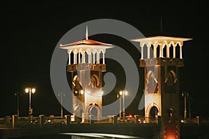 A beautiful view at Stanley Bridge, Alexandria,Egypt