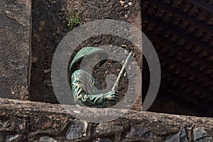 Beautiful view of statues ancient Dutch Galle Fort