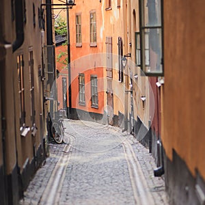 Beautiful view of Stockholm capital Gamla Stan old town, Sweden