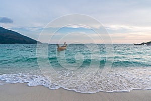 Beautiful view of sunrise beach in Lipe island, southwestern Thailand