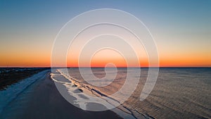 Beautiful view of a sunrise over Isle of Palms beach in Charleston photo