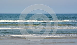 Beautiful view of the surf in New Smyrna Beach on the Atlantic Ocean, Volusia County, Florida