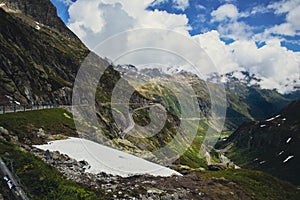 Beautiful view of Susten Pass in Swiss Alps