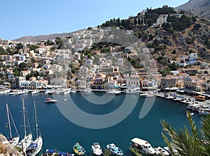 Beautiful view of Symi island in Greece