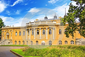 Beautiful view of the SzÃÂ©chenyi baths in Budapest, Hungary