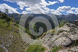 Beautiful view of the Tatra Mountains from the Nosal peak