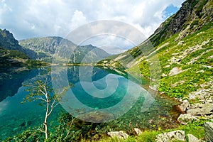 Black Pond under Rysy mountain - Lake in polish Tatra mountains, Poland photo