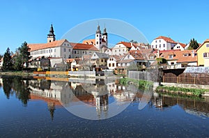 Beautiful view of Telc city, South Bohemia