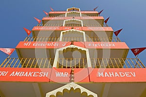Beautiful view of Tera Manzil Temple, Trayambakeshwar in Rishikesh