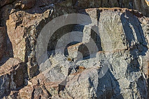 Beautiful view of texture of mountain in sunny day.