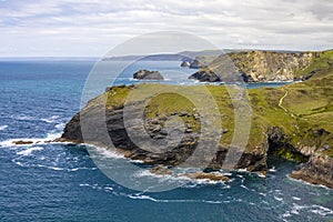 Beautiful View from Tintagel Castle in Cornwall, UK