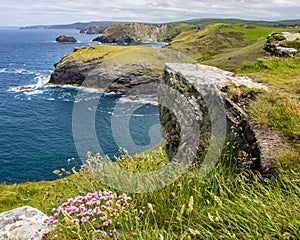 Beautiful View from Tintagel Castle in Cornwall, UK