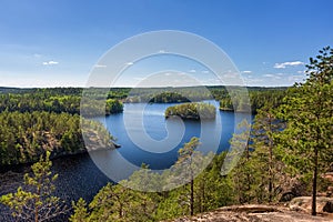 Beautiful view to lake in Repovesi national park