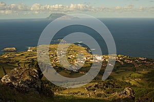 Beautiful view to neighbour island off Sao Miguel, Azores