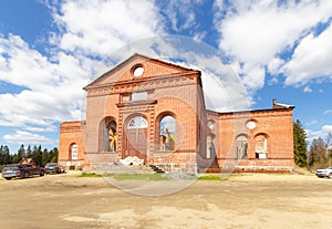 Beautiful view to Yakkima kircha (church) ruins which nowadays City of Angels Museum Lahdenpohja. Birds eye view