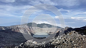 Dempo mountain crater photo