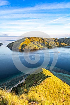 Beautiful View From The Top of Gili Lawa Darat Island in the Evening