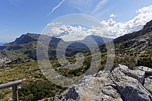 Beautiful view from top of the hill on the sea, postcard idyll