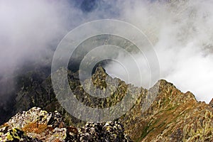 Beautiful view from the top of Krivan Peak