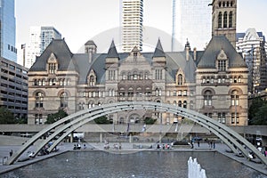 Beautiful view of Toronto Old City Hall in Nathan Phillips Square in Toronto photo