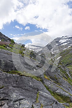 The beautiful view from the Trollstigen road