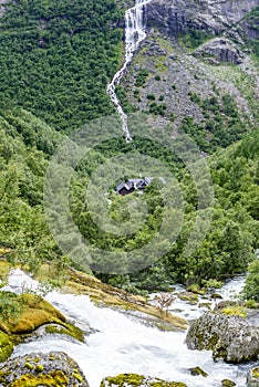 The beautiful view from the Trollstigen road