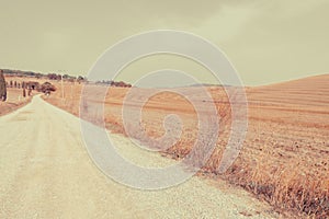 Beautiful view of Tuscany landscape and landmarks. Summer in Italy