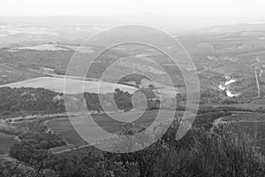 Beautiful view of Tuscany landscape and landmarks. Summer in Italy