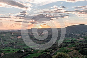 Beautiful view of Tuscany landscape and landmarks. Summer in Italy